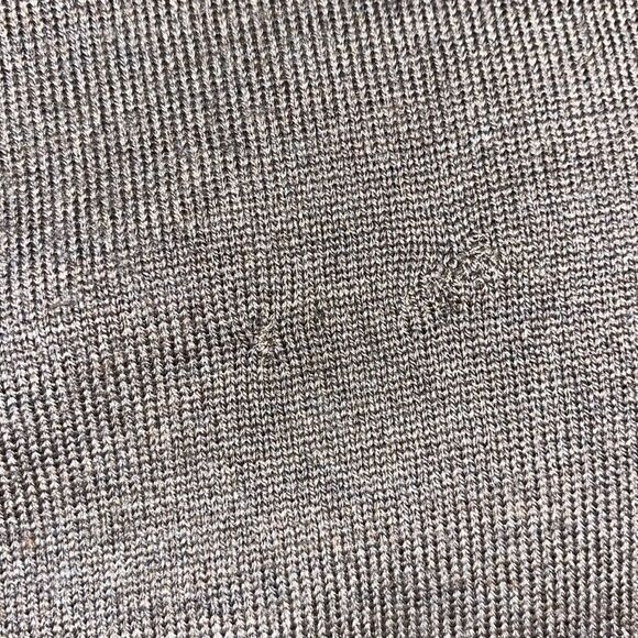 Wool Lt Brown Peter Millar Polo Style Golf Sweater Sweatshirt Shirt L w/holes - Picture 4 of 7